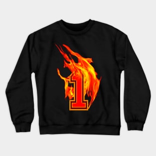 Burning Hot Sports Letter 1 Crewneck Sweatshirt